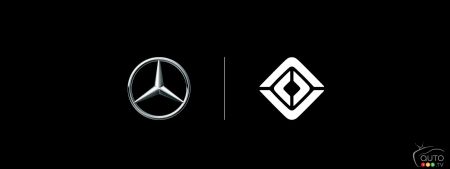 Logos Mercedes-Benz et Rivian